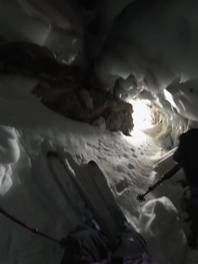 What would you name this ski run? Dylan Dipentima found himself between a rock a hard place in the Swiss Alps 🧊 🎥 Shot on #GoProMAX 👉 GoPro.com/MAX 🏆 $100 GoPro Award 👉 GoPro.com/Awards | GoPro