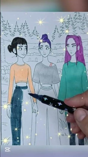 K-POP Coloring Pages 💖 Relaxing Coloring of K-Pop Idols | Satisfying Art Video