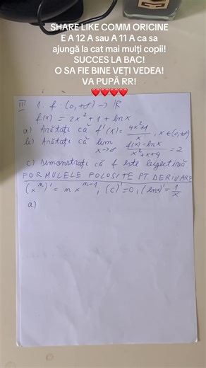 #mate #bac #bac2025 #matematica #clasa12 #clasa11 #derivate #s3 #profuonline #rr #29 #210 #etc #profudemate #meditatii #meditatiionline #mateonline #mateinfo #stiintelenaturii #bacalaureat #11iunie #succes #examen #examenulmaturitatii #fyp #foryoupage❤️❤️ #educativ #educativecontent #5pasidebine #tiktokviral #videoviral #populartiktok #popular #trends