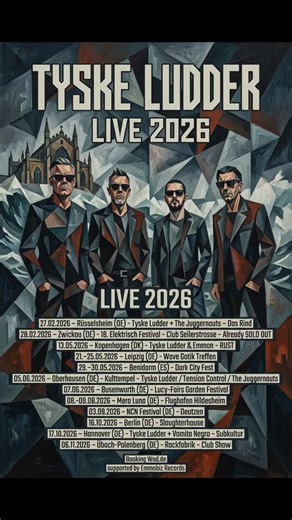 TYSKE LUDDER live 2026 #tyskeludder #ebm #darkelectro #weltenbühne #ebmmusic @ncn_festival @meralunafstvl @wgt_leipzig @das_rind_russelsheim @subkulturhannover666 @darkcityfestival @kulttempel @diepumpe | Tyske Ludder