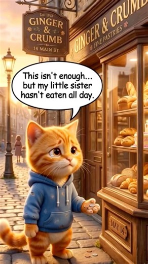 Orange Cat Steals Bread for His Hungry Sister 😢 | Store Owner Witnesses the Truth | Emotional Story