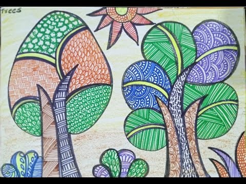 Colorful Tree Drawing