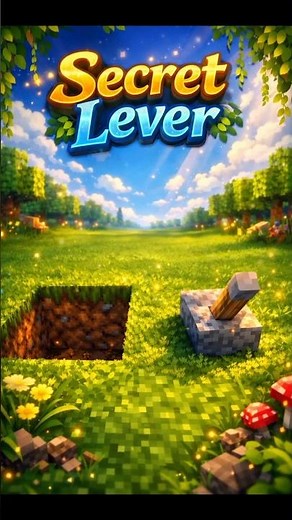 Ultimate Secret Door Lever in Minecraft! Hidden Base Entrance Trick 🤫🚪