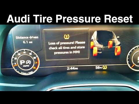 Audi Q7 Tire Pressure Light Reset / loss of tire pressure / TPMS Calibration