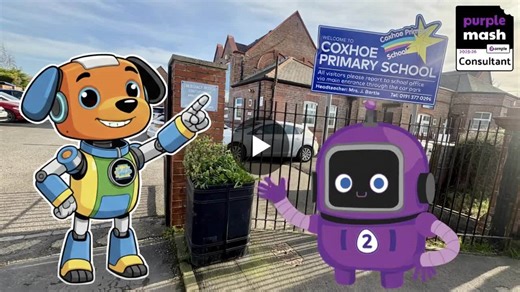 Byte, Cody and I had a brilliant time at Coxhoe Primary School (Co.Durham) today delivering a staff training session on how best to use the ‘Coding’ tools within Purple Mash from 2Simple . Staff… | Martin Bailey