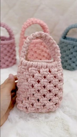 Macrame Mini Bag Tutorial | Visit my channel for full tutorial 💓