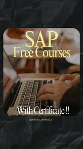 🚀 SAP Free Courses with Certificates – Boost Your Career in Technology and Business! ✨ Why Learn SAP? SAP is a global leader in Enterprise Resource Planning (ERP) software, and mastering its tools can significantly enhance your career prospects. Here’s why you should consider it: ✅ Industry-Standard Software: Widely trusted by top organizations for optimizing business operations and analytics. ✅ High Earning Potential: SAP-certified professionals rank among the highest-paid in the tech and busi
