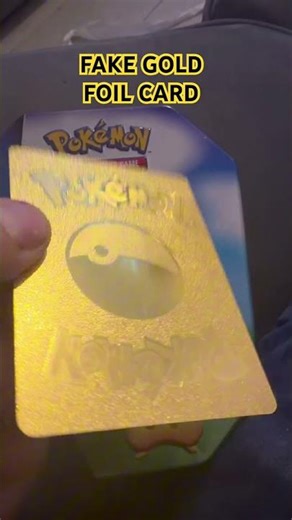 Pokemon fake gold foil card #pokemon #collectiblecards #pokemoncards #tradingcards #unboxing #fyp