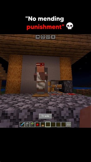 no mending, no sleep ☠️ #shorts #shortsfeed #minecraft #minecraftshorts #minecraftvillager