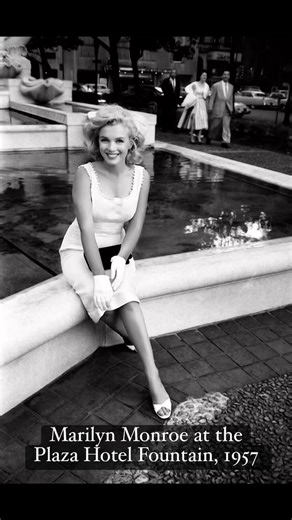 254K views · 12K reactions | Step back in time with this stunning colorized moment of Marilyn Monroe at the Plaza Hotel fountain in NYC, captured by Sam Shaw in 1957. Her timeless beauty shines in this vibrant restoration! #MarilynMonroe #VintageHollywood #PlazaHotel #Restore #Colorize #AdobePhotoshop | Memory Lane Photos | Facebook