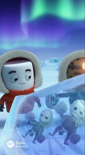 Marshmallow and Cookie find aliens frozen in the Antarctic!