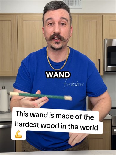 Lingum Vitae is truly the heavyweight champion of the wood world. Known as the hardest and densest wood on the planet, it’s so heavy that it actually sinks in water! Happens to be a smashing materiel for wand making too! All, my wands are from @makoto.street.wands 🔥 #magic #magician #jeffblackmagic #mustache #sleightofhand