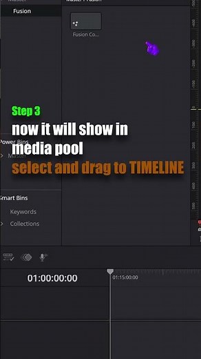DaVinci Resolve Fusion Composition in 32 Seconds (Beginner Tutorial) #shorts ​