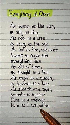 everything at once lyrics