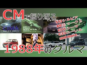 【日本車】CMで振り返る1988年のクルマ【自動車CM】