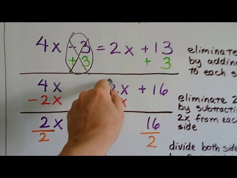 Grade 8 Math #7.4a, Linear Equations - One, Many, No solutions