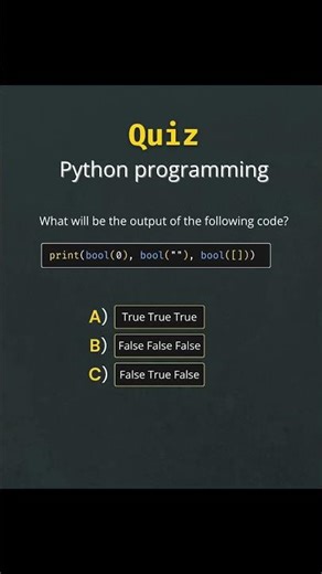 Python Interview Question | Boolean Output Quiz #python #pythonquiz#learnpython#coding #pythonshorts