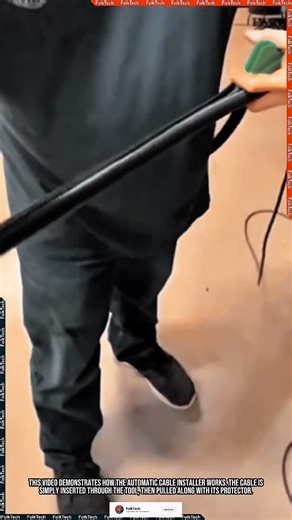 Cable Installer Tool: Automatic Sleeve Protector Quick Wiring Innovation #tool #tools #innovation