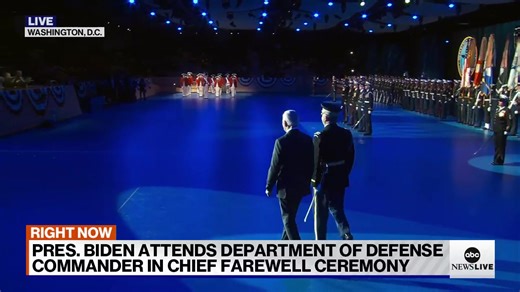 28K views · 963 reactions | Pres. Biden attends the Department of Defense commander in chief farewell ceremony. https://abcnews.link/2RO2NFo | ABC News | Facebook