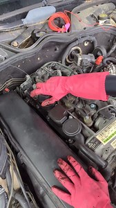 Fresh oil for the old taxi engine #mechanic #repair #mercedes #w211 #maintenance #oilchange #v8 | Marius RBE