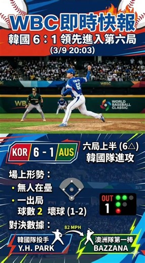 🔥【WBC Breaking News】The battle is heating up! South Korea leads 6-1 going into the sixth inning. ...