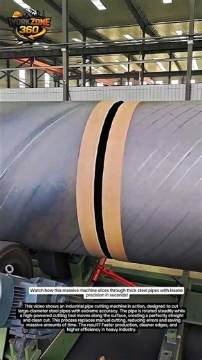 This Machine Cuts Giant Steel Pipes Like Butter 😳🔥