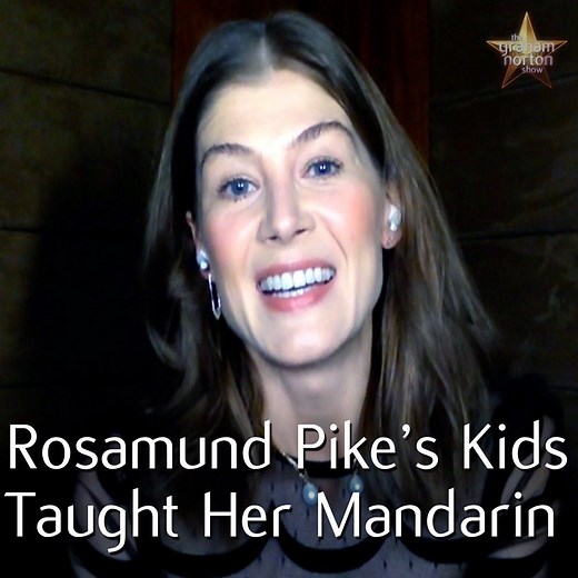 Rosamund Pike has been learning a lot from her children, especially to speak Mandarin! #GrahamNortonShow #GrahamNorton #RosamundPike | The Graham Norton Show