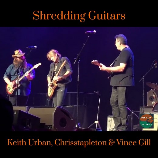 36K views · 1.2K reactions | Three country icons—Urban, Stapleton, and Gill—turn guitars into fire, showing every note can sting, soar, and shake your soul. Follow for the best country guitar moments. | Pickup Playlist | Facebook