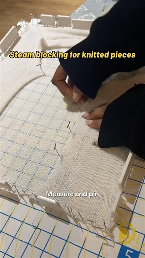 Block your knitting! #knittingmachine #knittingtechniques #knittingtutorial #knitwithme #machineknit