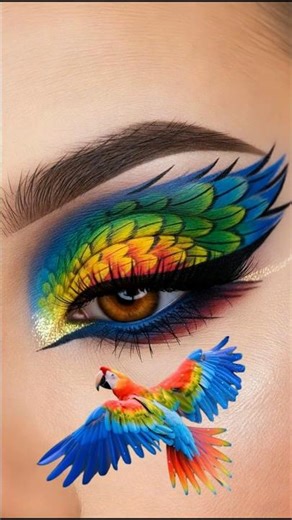 Parrot Eyeshadow Look | Animal Inspired Makeup Transformation