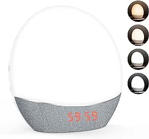 LASTAR Light Therapy Lamp, 12,000 Lux UV Free Sun Lamp with 4 Color Temperature & 5 Brightness Levels & 6 Timer Function Night Light Compatible for Smart Plug