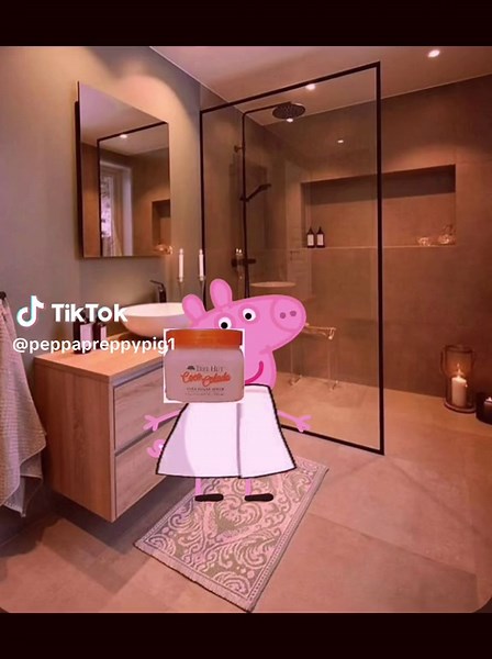 #shower Peppa takes a shower