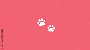 Dog footprint loading animation