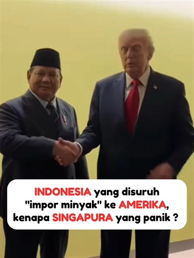 Indonesia impor minyak dari Amerika, Singapura mulai panik guys #bennix #bennix03 #donaldtrump #prabowo @Bennix | Investor