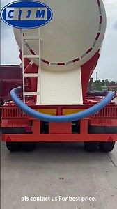 Orange 3-axle 35m³/CBM Cement Bulk Trailer#factory #trailer #cement #semitrailer #trailers