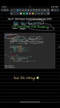 Python Day 47 | Mini Project | Student Record System (CSV)