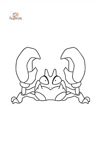 Pokemon Go Krabby coloring page ♥ Online and Print for Free!