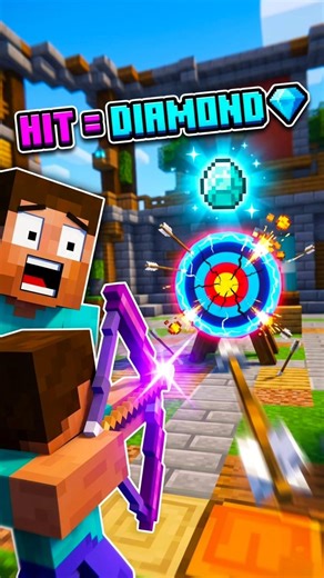 Minecraft Archery Challenge GONE WRONG 💎 #gaming #fails