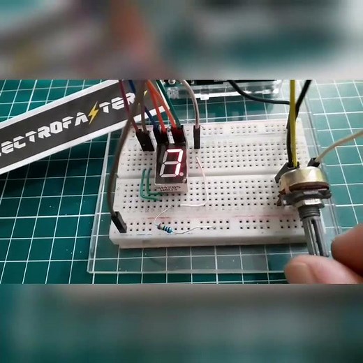 Potentiometer scale using a 7 segment display