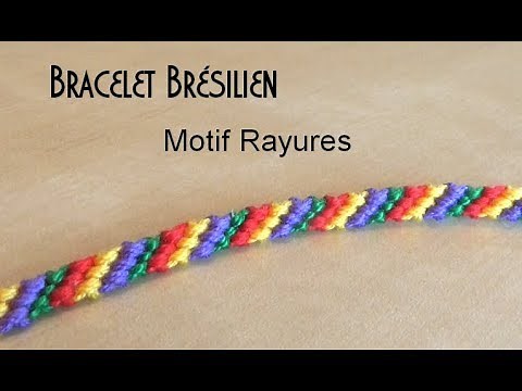 [TUTO] Bracelet brésilien le plus facile (motif rayures)