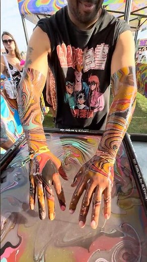 Body Marbling Paint at Watershed Festival 104