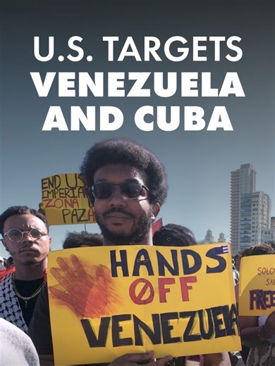 The U.S. threat is real, and it targets not just Venezuela but Cuba, too. A protester in Havana said, “We’ve suffered under imperialism for years — hunger, misery and a criminal blockade that suffocates us.” The real goal of the U.S.? Seizing Venezuela’s oil, which will only worsen conditions for Cuba. #Trump #USForeignPolicy #Venezuela #Maduro #Caracas #LatinAmerica #Cuba #ussanctions