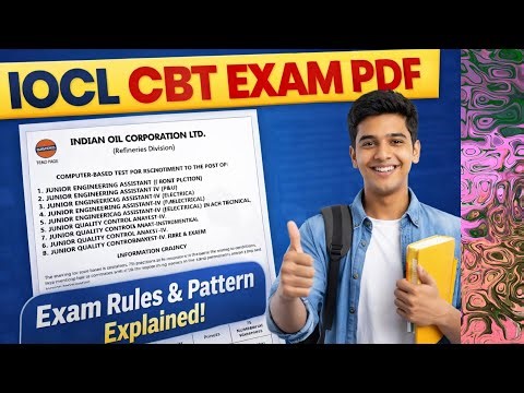 IOCL Refinery CBT Exam 2026 | Exam Pattern, No Negative Marking & Official Instructions Explained
