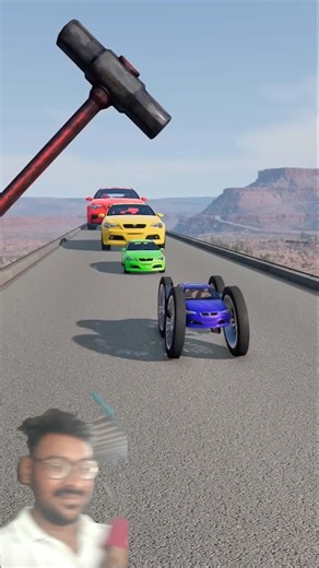 Colourful Smoll to Giant Cars vs Hummer |BeamNg . drive!