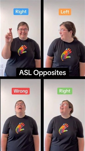 ✋🤚 How to sign right, left, right (correct), wrong in ASL | Beginner ASL Opposites