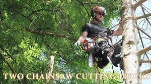 Dual Chainsaw Cutting Tricks and Custom Gear Hacks