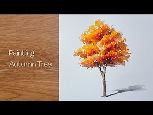Easy Watercolor Painting | Autumn Tree