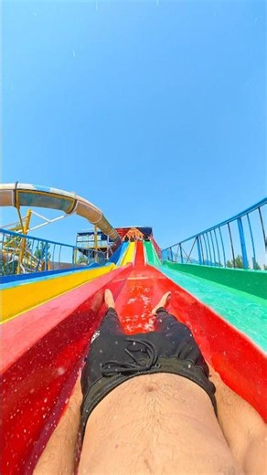 Insane Pinball Bottle Drop! Extreme Head First Red Slide Plunge! #Shorts #Viral #Waterslide #POV