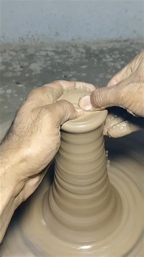 Satisfying Clay Pot Making | Pottery Wheel Short | #clayart | #art | #shorts