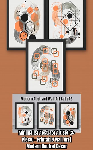 Don’t know how to style your walls? This 3-piece abstract poster set is a game-changer. Printable. Modern. Zero stress. #printablewallart #wallartprints #abstractwallart #abstractwallartprints #digitaldownload #modernart | BokyS84 | Facebook